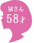 Mさん 58才